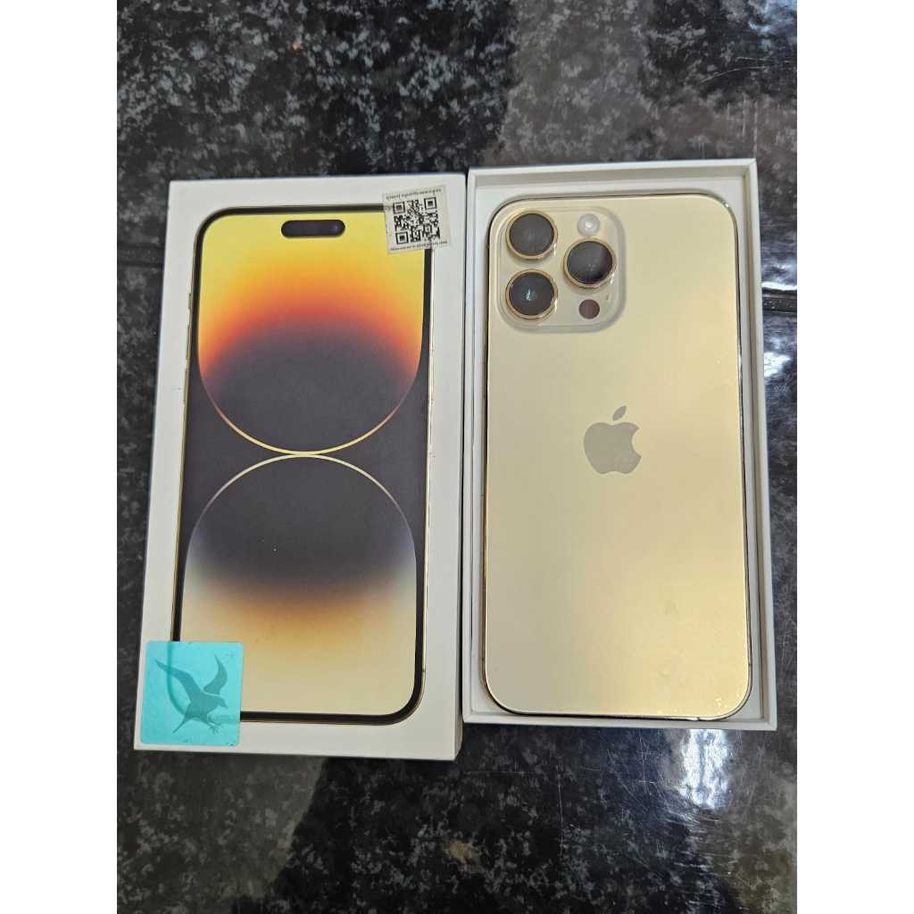 Iphone 14 pro max 128gb gold fullset bh 90% ex inter