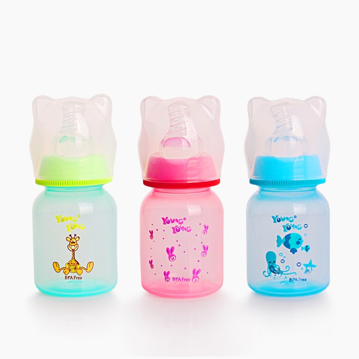 

Premium Botol Susu Bayi / Baby Feeding Bottle 90 ml Bear BPA Free Young Young