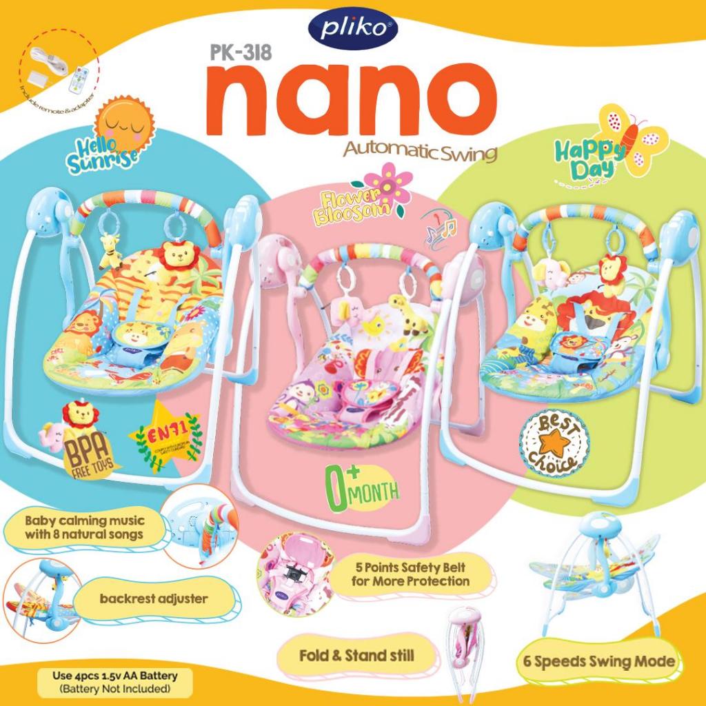 Pliko Nano Automatic Swing PK-318 / Ayunan Bayi / Ayunan Pliko / Ayunan Bayi Elektrik