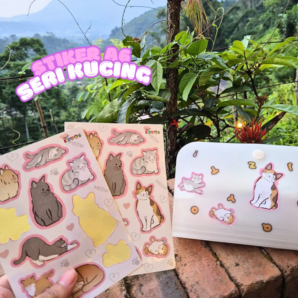 

STIKER TEMATIK KUCING SK UK A6 - Mainan Edukasi Sticker Anak Deco Tematik Binatang Kiss Cut Murah Peliharaan Hewan Lucu