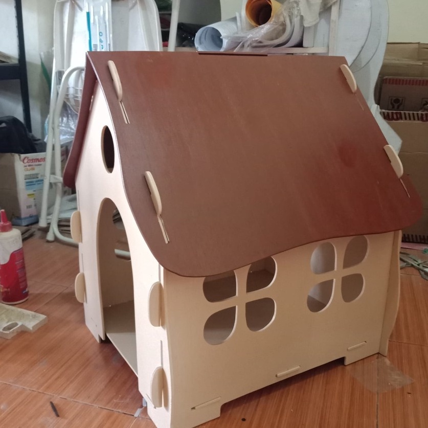 Rumah kayu anjing kandang kucing Besar Tempat Tidur Kucing Anjing Kasur Hewan