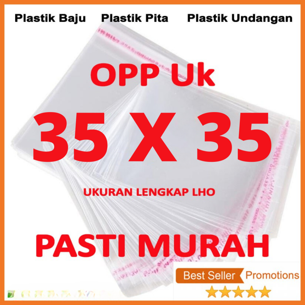 

OPP LEM PLASTIK KACA 35 X 35 (Isi 100 Lembar) Konveksi Baju Kaos Celana Garment