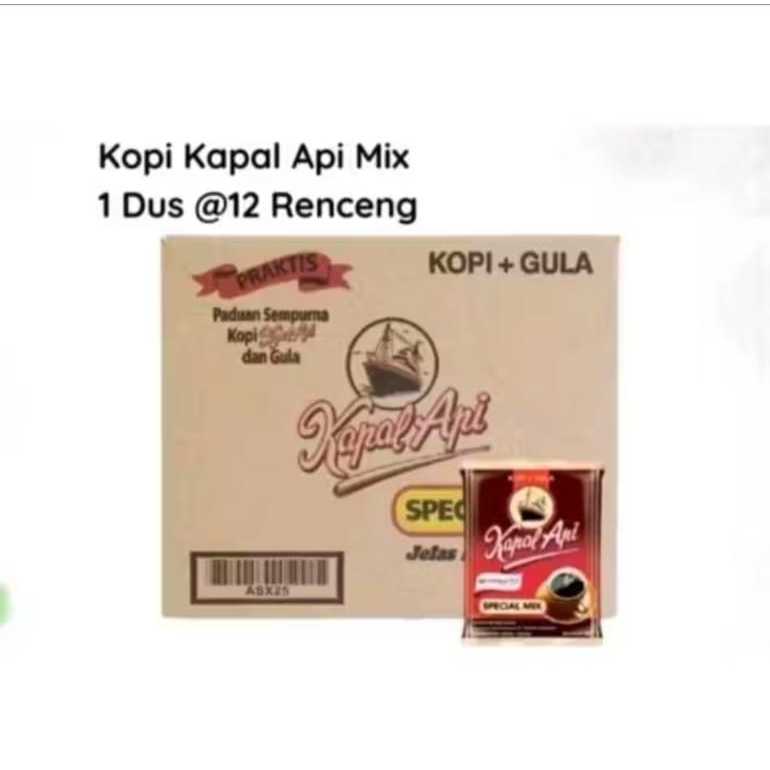 

Kopi Kapal Api Special Mix 1 Dus Isi 12 Renceng