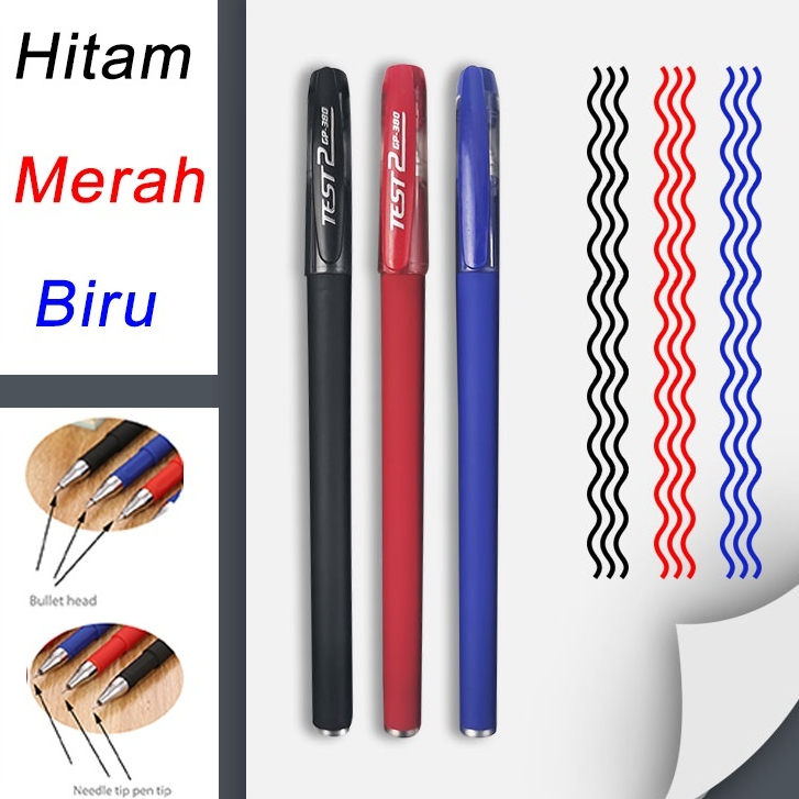 

Y&M-9993 TEST2 GP-380 BOLPOIN Alat Tulis Pulpen Pena Gel 0,55mm Standart Pul pen /Pena Cari For kantor /Sekolah /Fountain Cair Refil /Jual Isi Ulang Pena Air /Warna Pena Hitam Biru Sama Merah BUat Murid Bisa/ Guru/ Asli Bagus Keren Murah JOKYO Fineliner