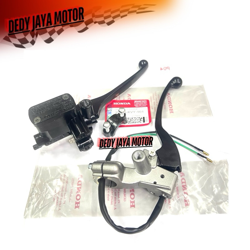 Master Rem Atas Assy Beat Karbu Sepaket + Dudukan Spion Kiri + Handle Kiri Hitam + Bonus Switch Rem 