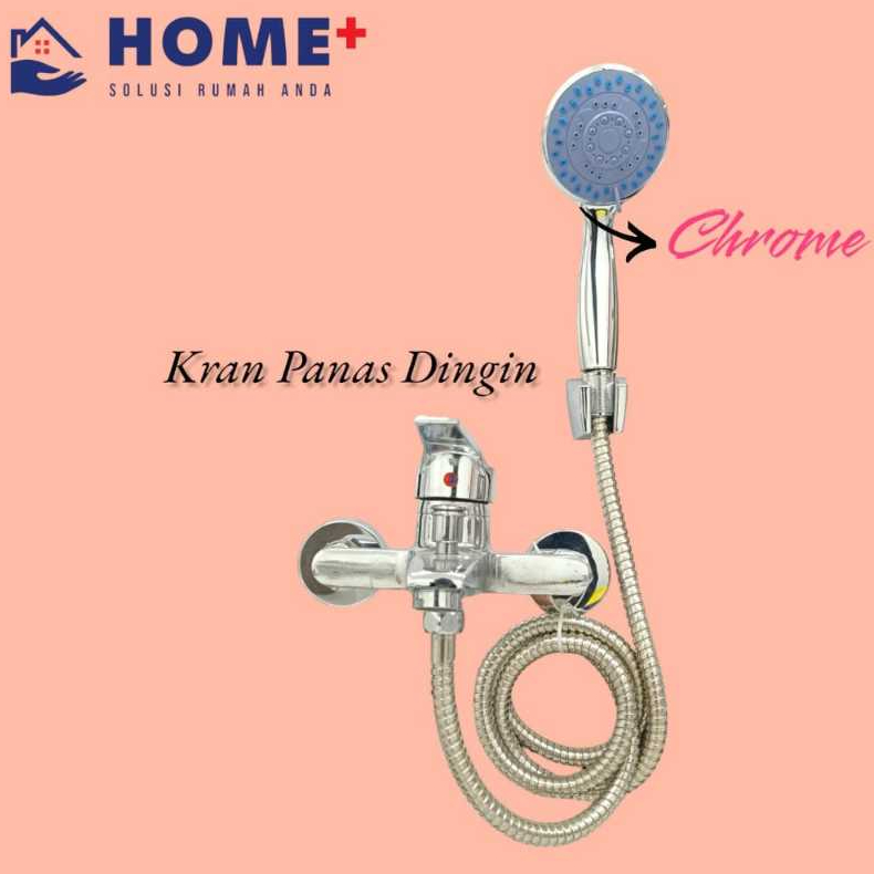 Kran Panas / Dingin, Kran Air Panas Dingin Shower Bano 113 Chrome