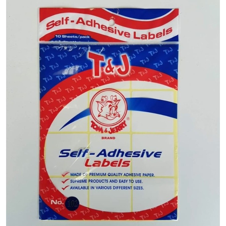 

Label Putih Tom & Jerry No 102 (1 pak / 25 pcs)