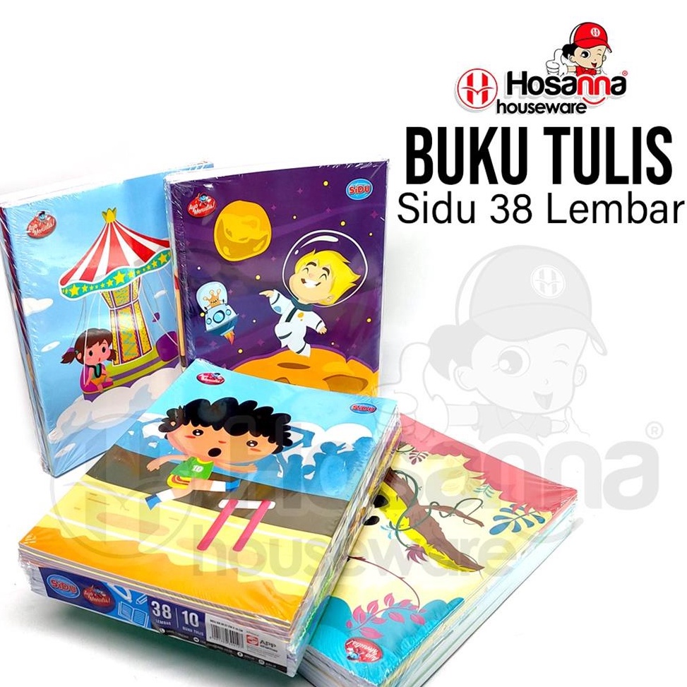 

ART B2Q 1pcs Buku Tulis SIDU Garis 38 Lembar 1pack Buku Tulis SIDU