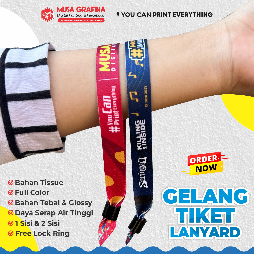 GELANG TIKET LANYARD / GELANG LANYARD / GELANG KONSER