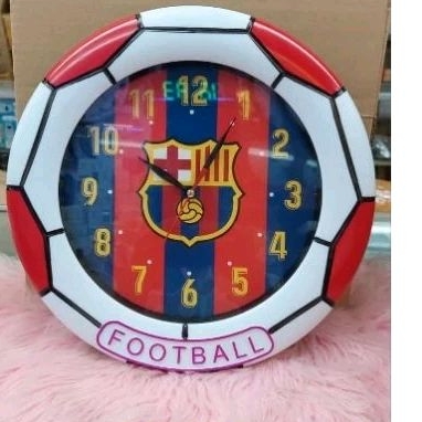 Jam Dinding Bola Jam dinding Motif Bola Diameter 28cm