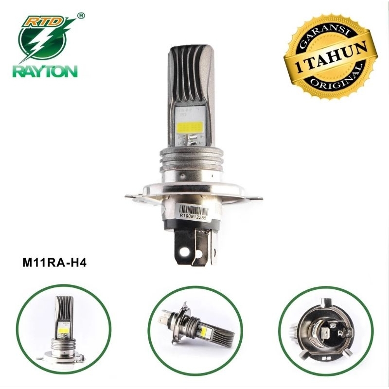 Lampu Depan LED H4 M11R RTD AC DC Vixion Scoopy CBR R15