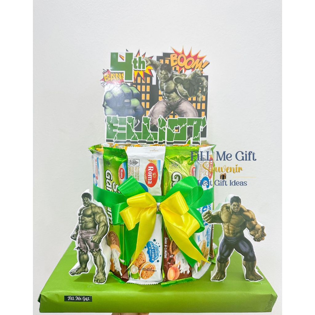 

Snack Tart Ulang Tahun / Birthday Gift Snack Tower Hulk 1 Layer