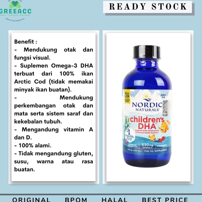 ART P86Q Nordic Children DHA 119mL BPOM Original Nordic Natural Childrens DHA Nordic Childrens 119 m
