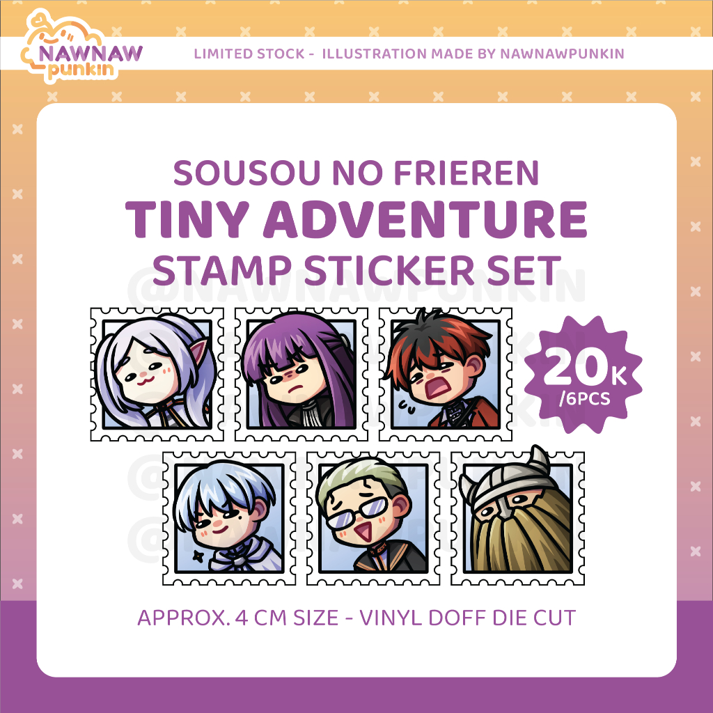 

[Sousou no Frieren Fanmerch] "Tiny Adventure" Stamp Sticker Set