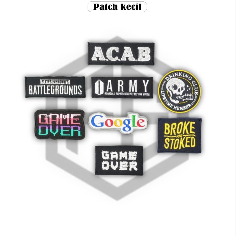 Patch Bordir Jahit Logo Keren Emblem Patch Bordir Aksesoris Murah