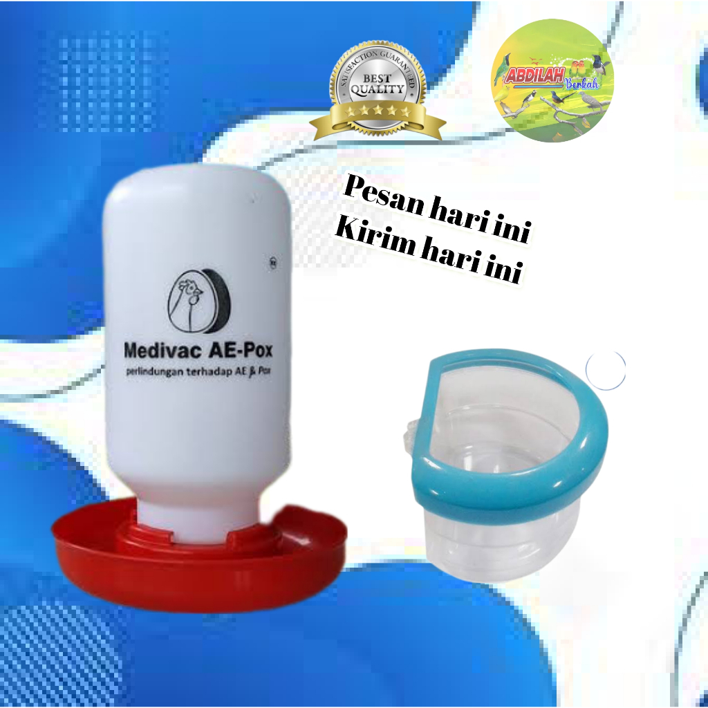 Tempat minum ayam otomatis 1 liter dan tempat makan/minum burung abdilah berkah
