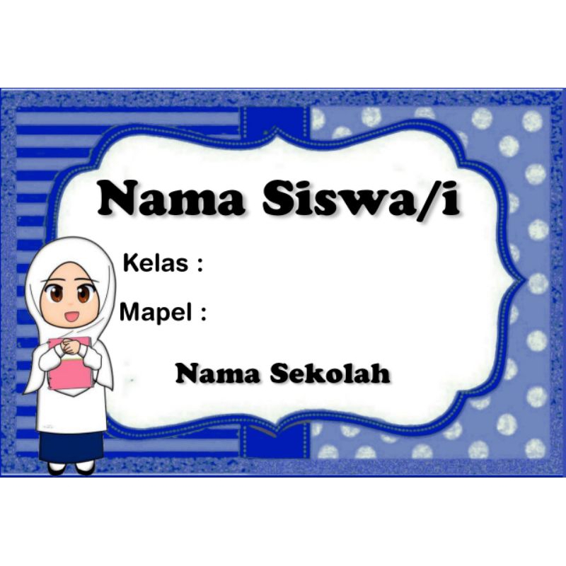 

(ISI 50) STIKER BUKU SEKOLAH SISWI HIJAB SMP