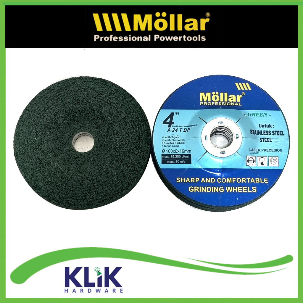 MOLLAR Batu Gerinda Grinder Poles 4 Inch x 6 mm Grinding Wheel 100 mm