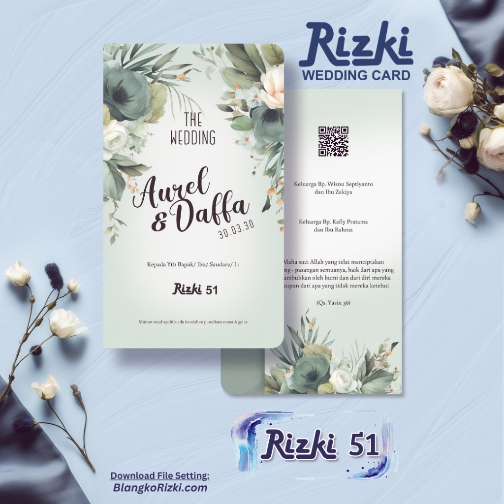 BLANGKO RIZKI 51 - BLANGKO UNDANGAN RIZKI - BLANGKO UNDANGAN KOSONGAN