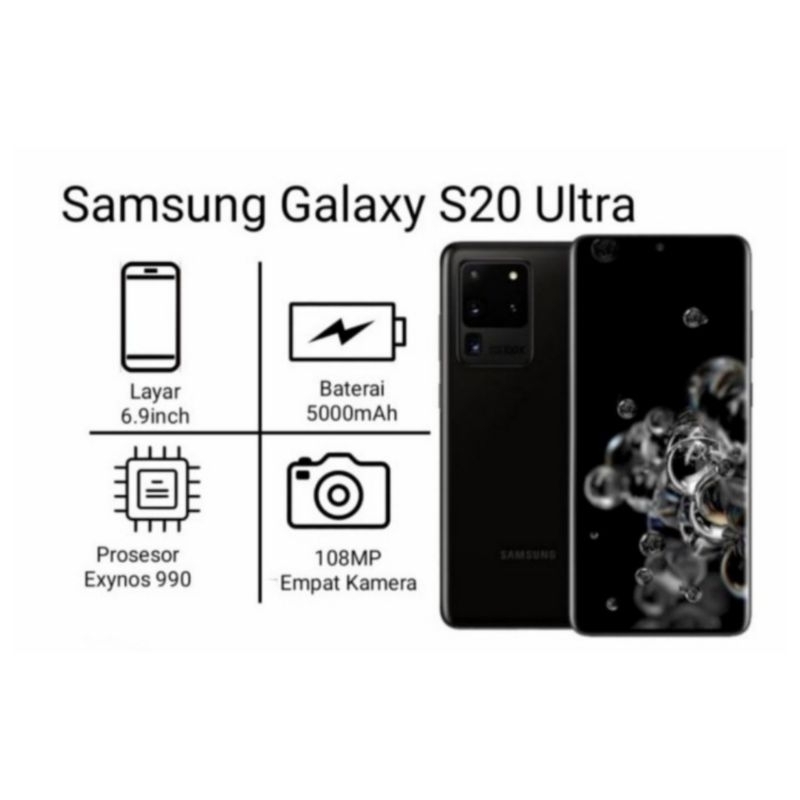 Hp Samsung Galaxy S20 Ultra 12/128 GB - ( Samsung S 20 Ultra 12GB + 128GB ) Garansi Resmi