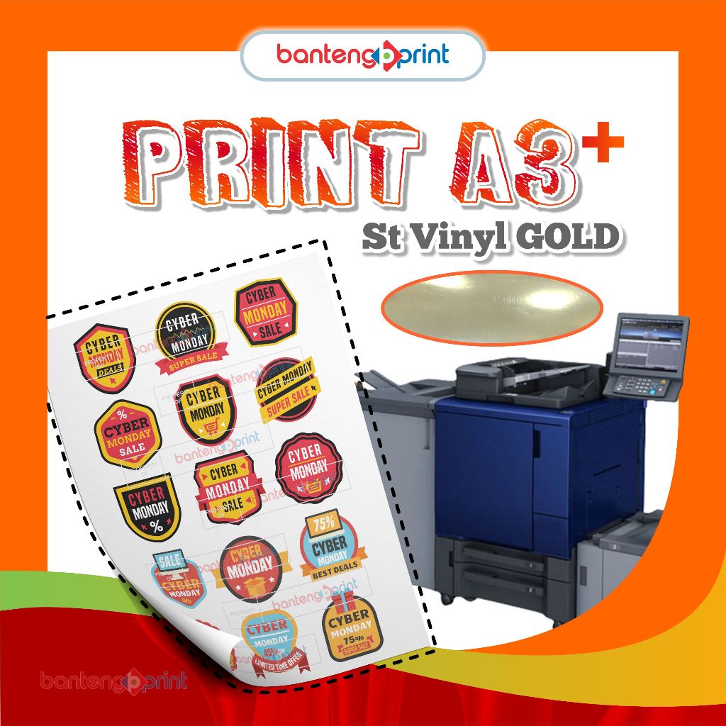 

STIKER VINYL GOLD | Print A3+ stiker Gold Murah | Stiker Label Murah dan Cepat