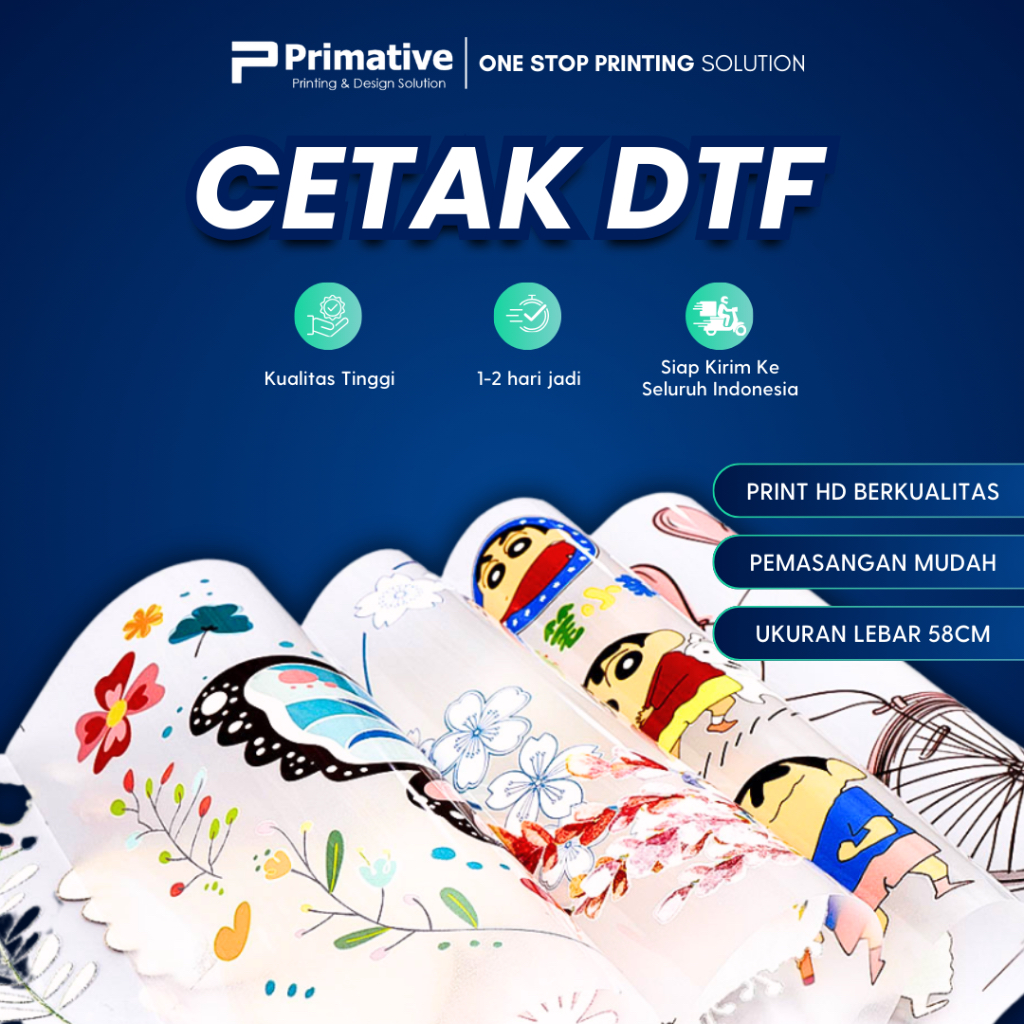CETAK DTF METERAN TINGGAL PRESS Lebar 58 cm