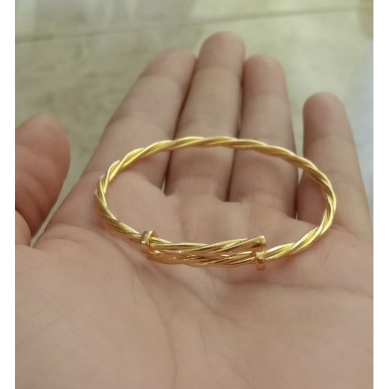 Gelang Anak Lilit Replika Emas 24k, Gelang Karo Anak, Free size