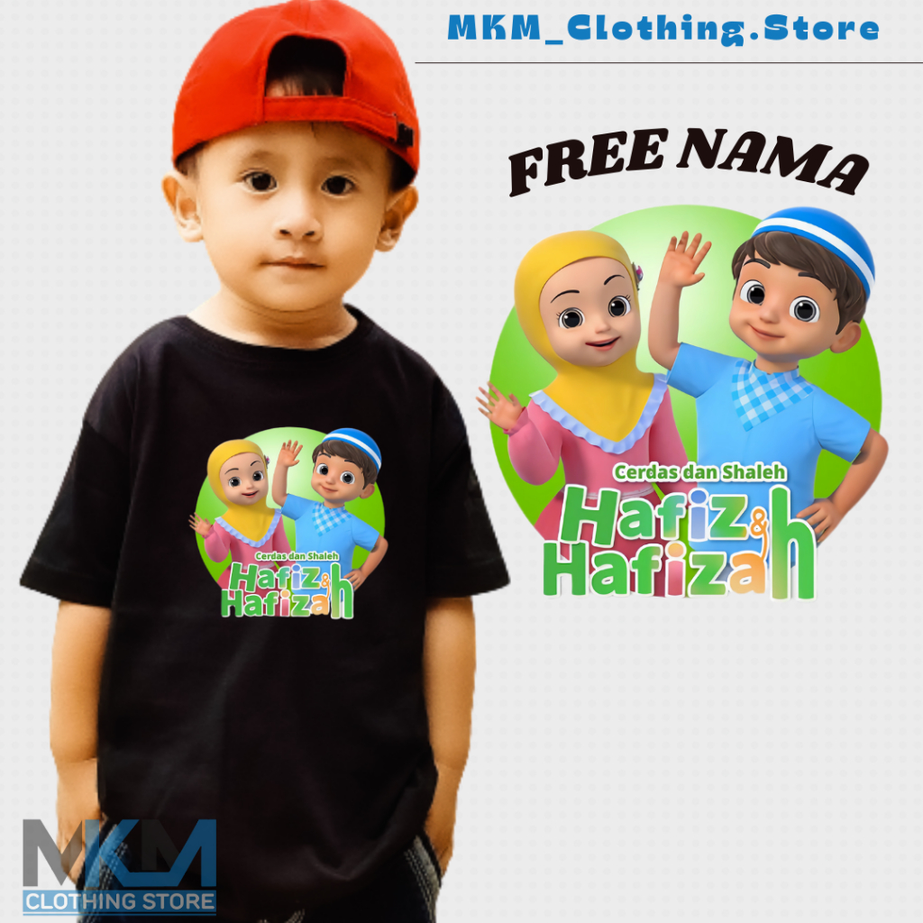 Kaos Anak Hafiz Dan Hafizah | Baju Anak Hafiz Dan Hafizah | Kaos Anak Sablon DTF Laki laki dan Perem