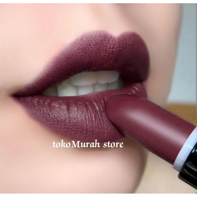 LIPSTIK SENSASI WARNA UNGU MARUN MATTE TAHAN LAMA