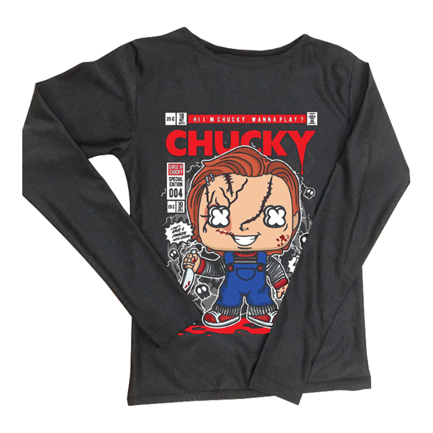 Kaos Boneka Chucky Tshirt 100% Cotton | Tangan Pendek & Tangan Panjang