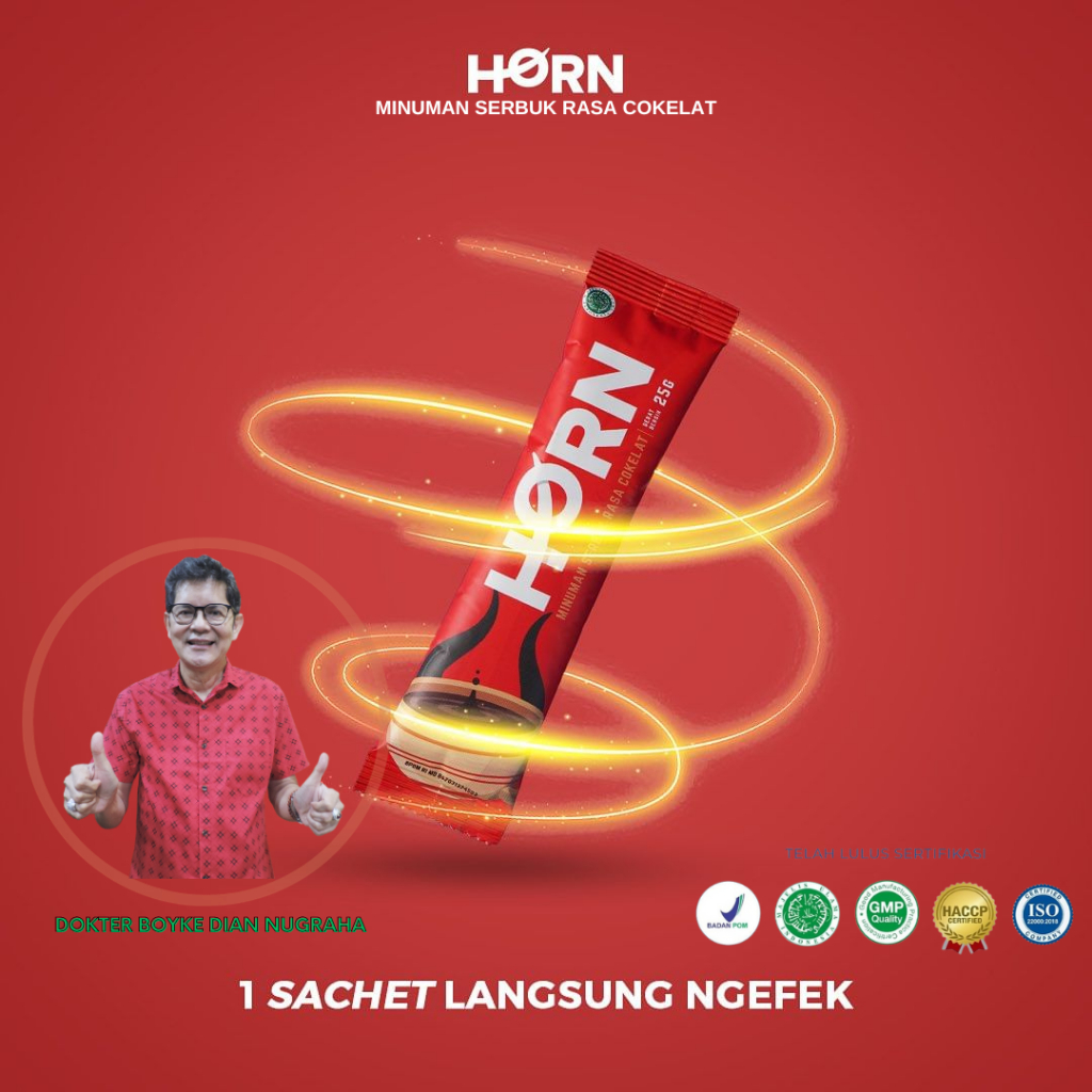 

Ecer Per Sachet HORN by Dr. Boyke - Minuman Suplemen Serbuk Stamina Pria Perkasa Rasa Cokelat