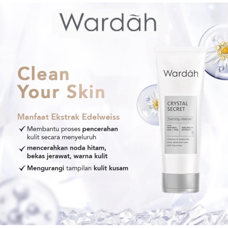 facial wash wardah crystal secret