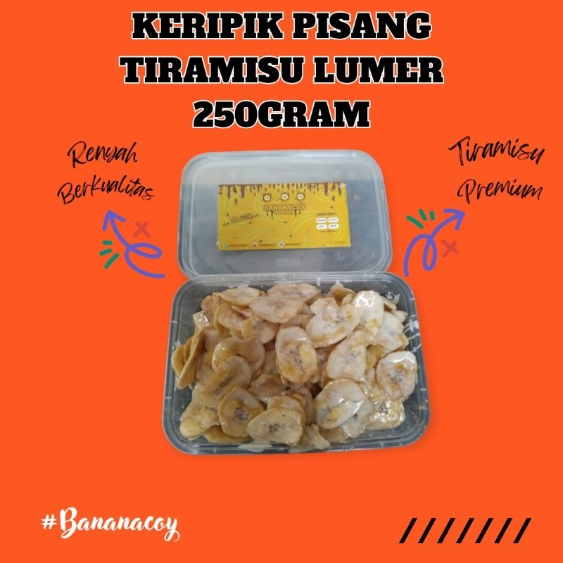

KERIPIK PISANG TIRAMISU LUMER 250GRAM