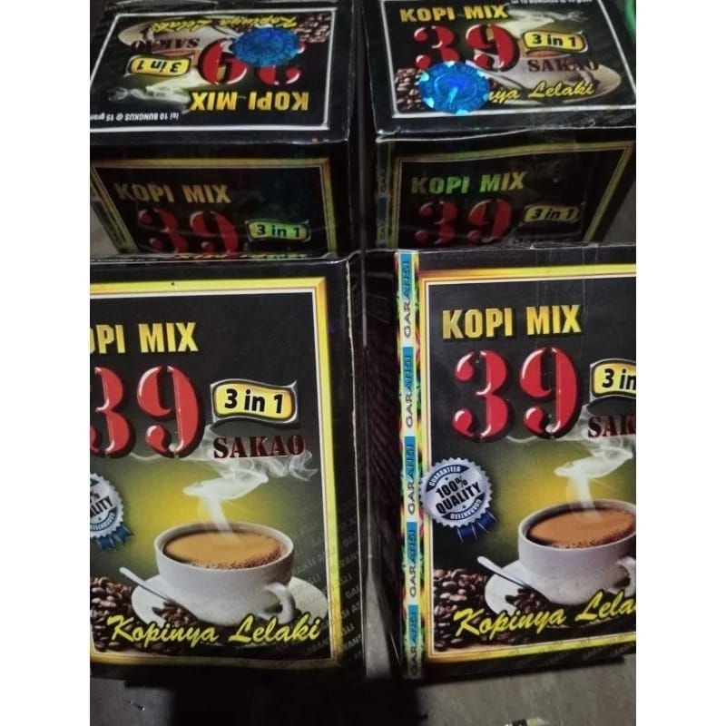 

KOPI MIX SAKAO TIGA SEMBILAN ORIGINAL INSTAN COFFEE MIX 39 3IN1 MINUMAN KEBUGARAN PRIA TAHAN LAMA