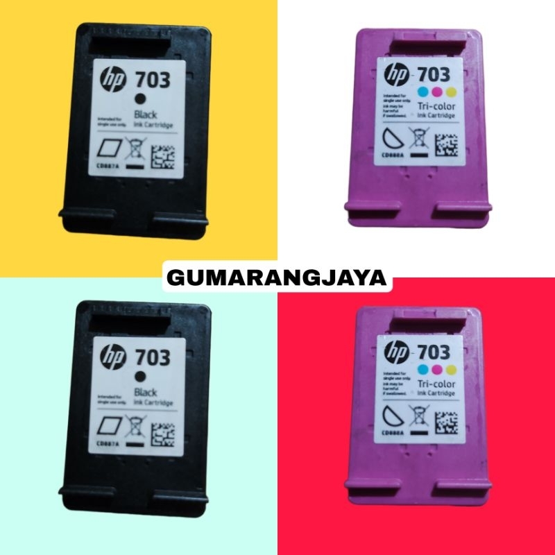 TINTA HP 703 COLOUR BEKAS ORIGINAL