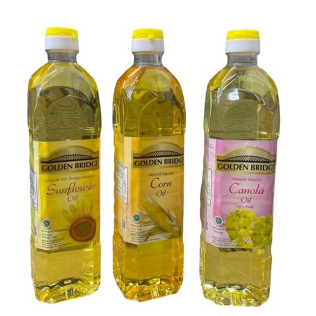 

Special Edition Golden Bridge Canola Corn Sunflower Oil Minyak Kanola Jagung Biji Bunga Matahari 1L 77