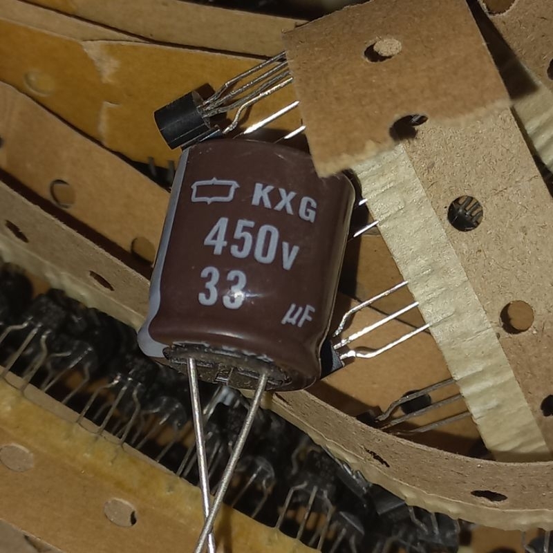 kapasitor nippon chemicon 33uf 400v 450v elko elco capasitor 33 uf 400 v 33uf/400v