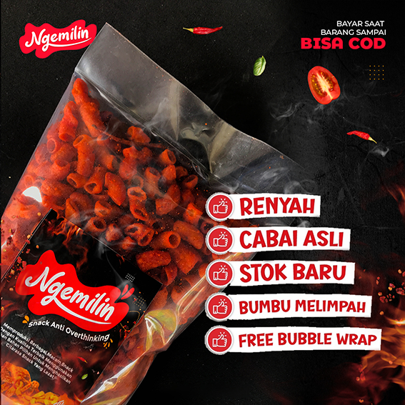 

Ngemilin Makaroni Pipa Original Pedas Daun Jeruk Snack Jajanan Camilan Renyah Gurih Enak 250gr