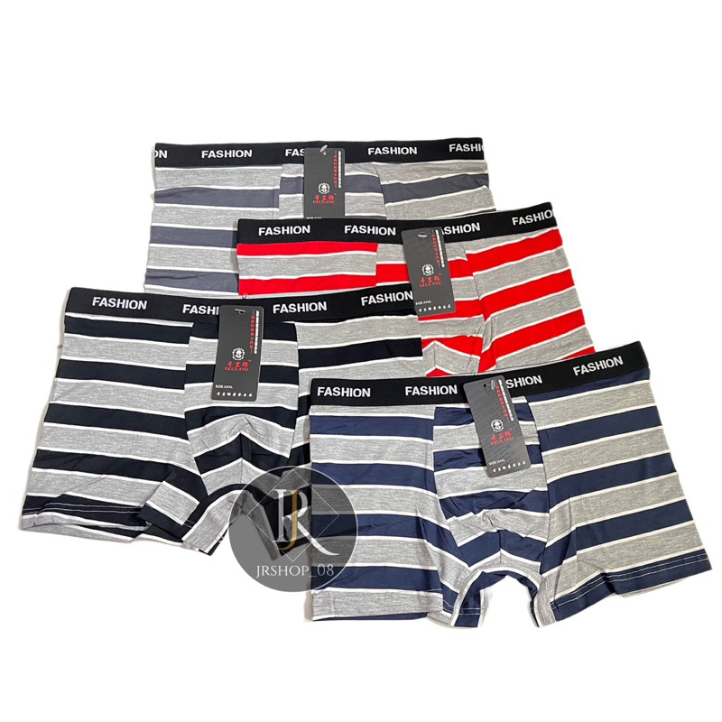 (isi 3pcs) celana dalam BOXER FASHION motif salur garis / boxer import premium / cd boxer pria dewas