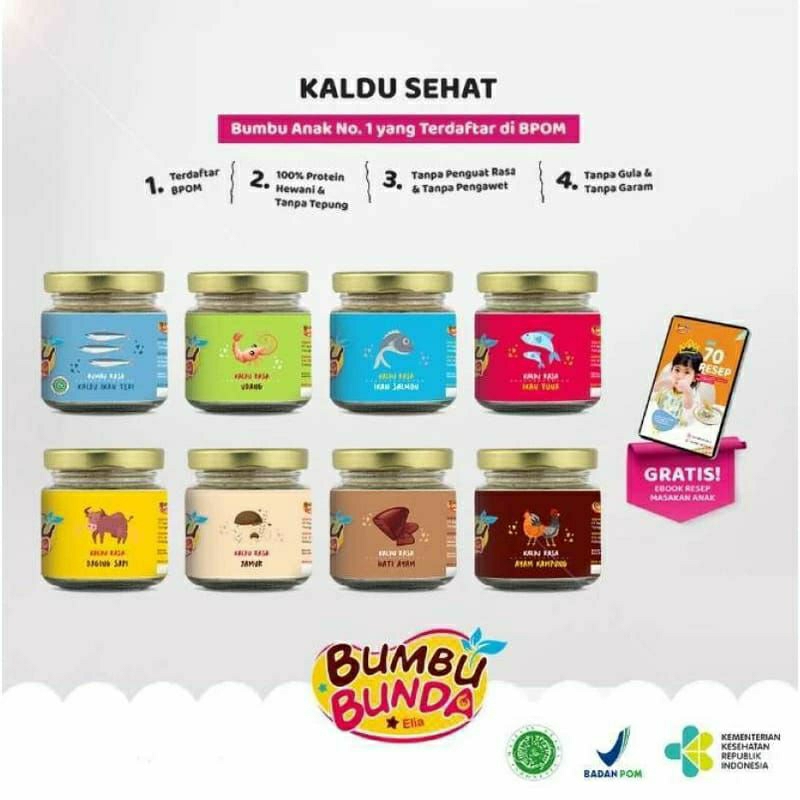 

Bumbu Bunda Elia BBE Kaldu MPASI Anak Tanpa Pengawet non MSG no Gula Garam