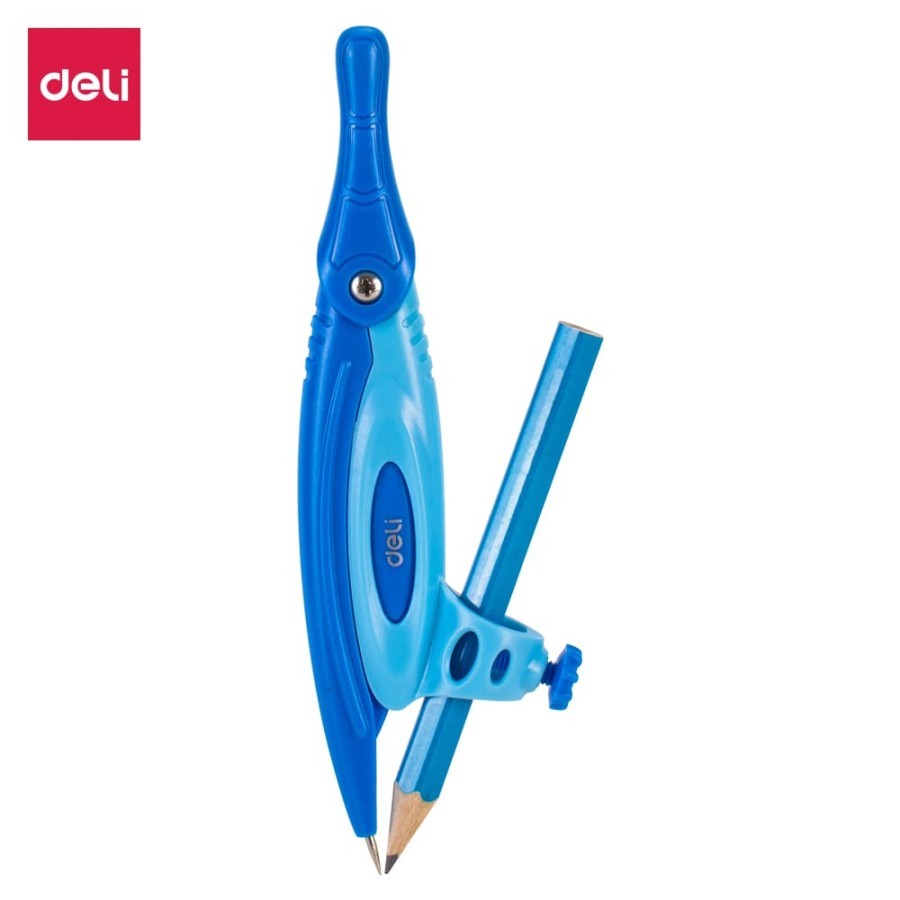 

Deli Jangka & Pensil /Plastic Compass 2pcs 2C EG20102 - Biru