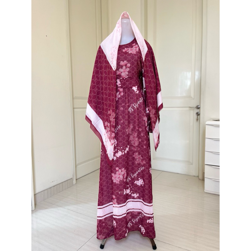 Preloved YS_Signature Set Syari Warna Maroon