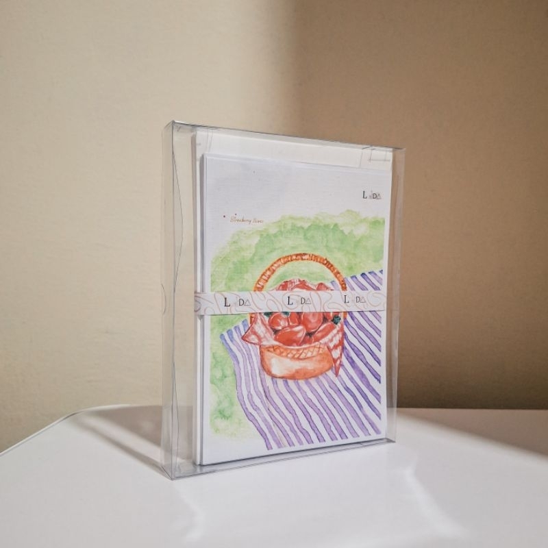 

[BUNDLING] LADA ATELIER | Strawberry Picnic Lettercard | Japanese Linen 230 gsm