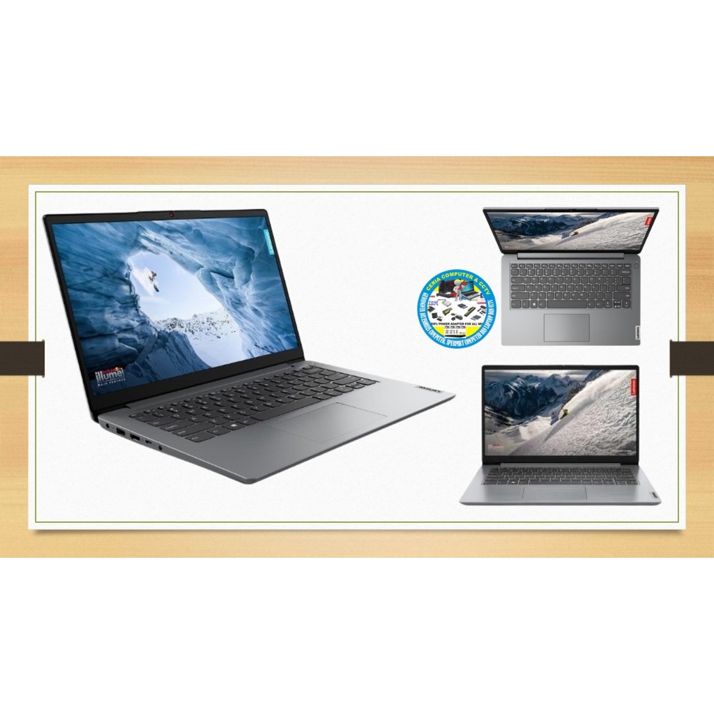 LAPTOP LENOVO IP 1 14IGL7-4WID/6XID INTEL CELERON N4020 8GB DDR4 256SSD 14"HD W11 OHS BAGUS MURAH