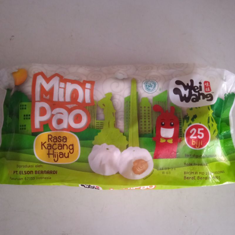 

Mini Pao rasa kacang Hijau 25 biji 440gram