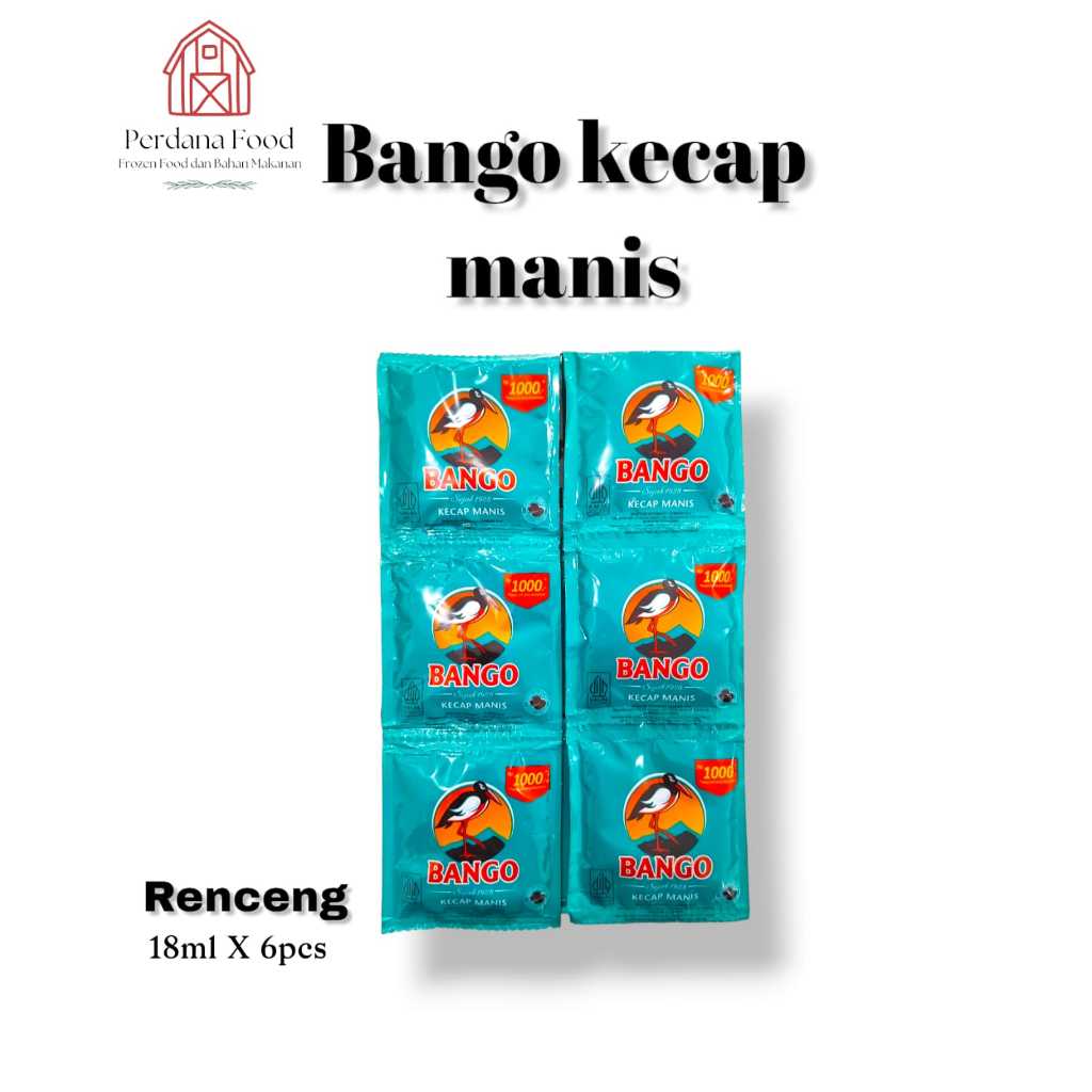 

BANGO Kecap manis Sachet 18ml X 6pcs/ kecap asli kedelai/ bango kecap renceng