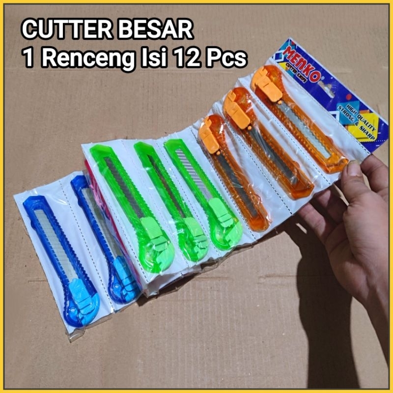 

Cutter Renceng Isi 12 Pcs ( UKURAN BESAR )