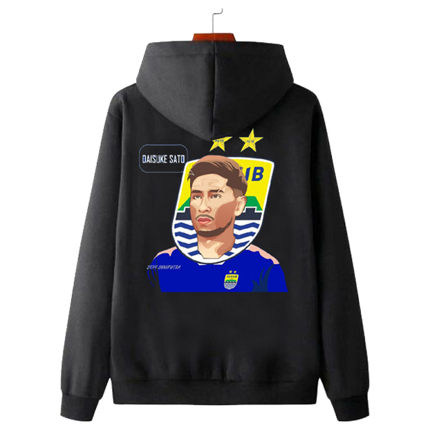 Jaket Hoodie DAISUKE SATO Hoodie Jumper Pullover & Zipper (Ritsleting) Bahan Cotton Fleece