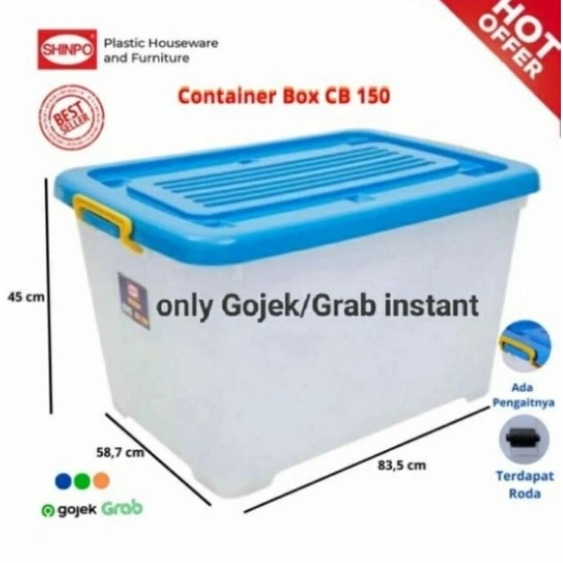 SHINPO: Box Plastik Serbaguna Besar Shinpo  CB 150/Box Container Penyimpanan Shinpo CB 150