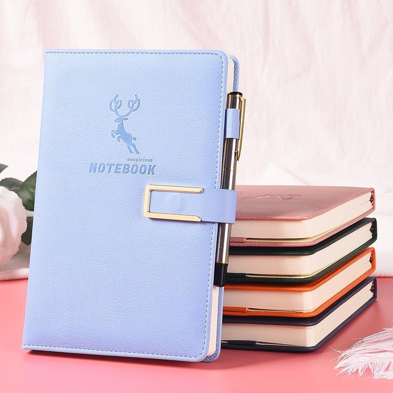 

A5 Deer Head Notebook, Fresh and Creative Girl Diary, Business Office Education Notebook Set, Notebook D12